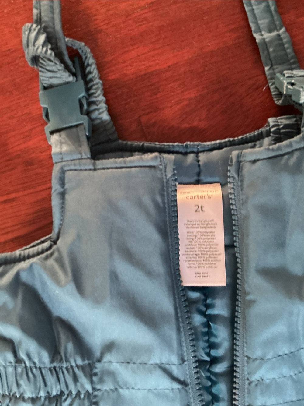 Cat & Jack Teal Adjustable Kids Snow Overalls